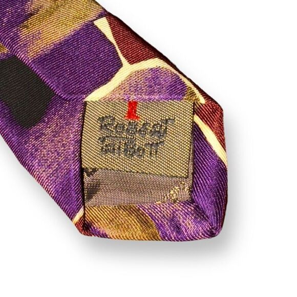 Robert Talbott Purple & Green Camo Handmade in USA Tie - Picture 5 of 6